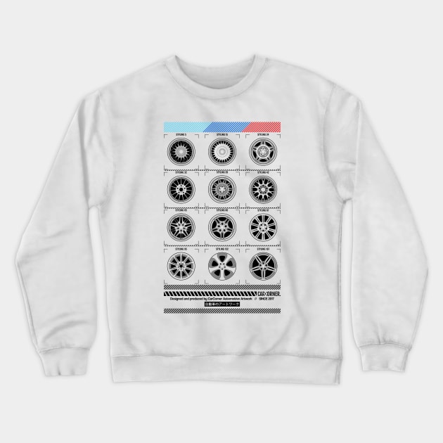 EDM - M Power Wheels - CarCorner Crewneck Sweatshirt by CarCorner - Automotive Artwork